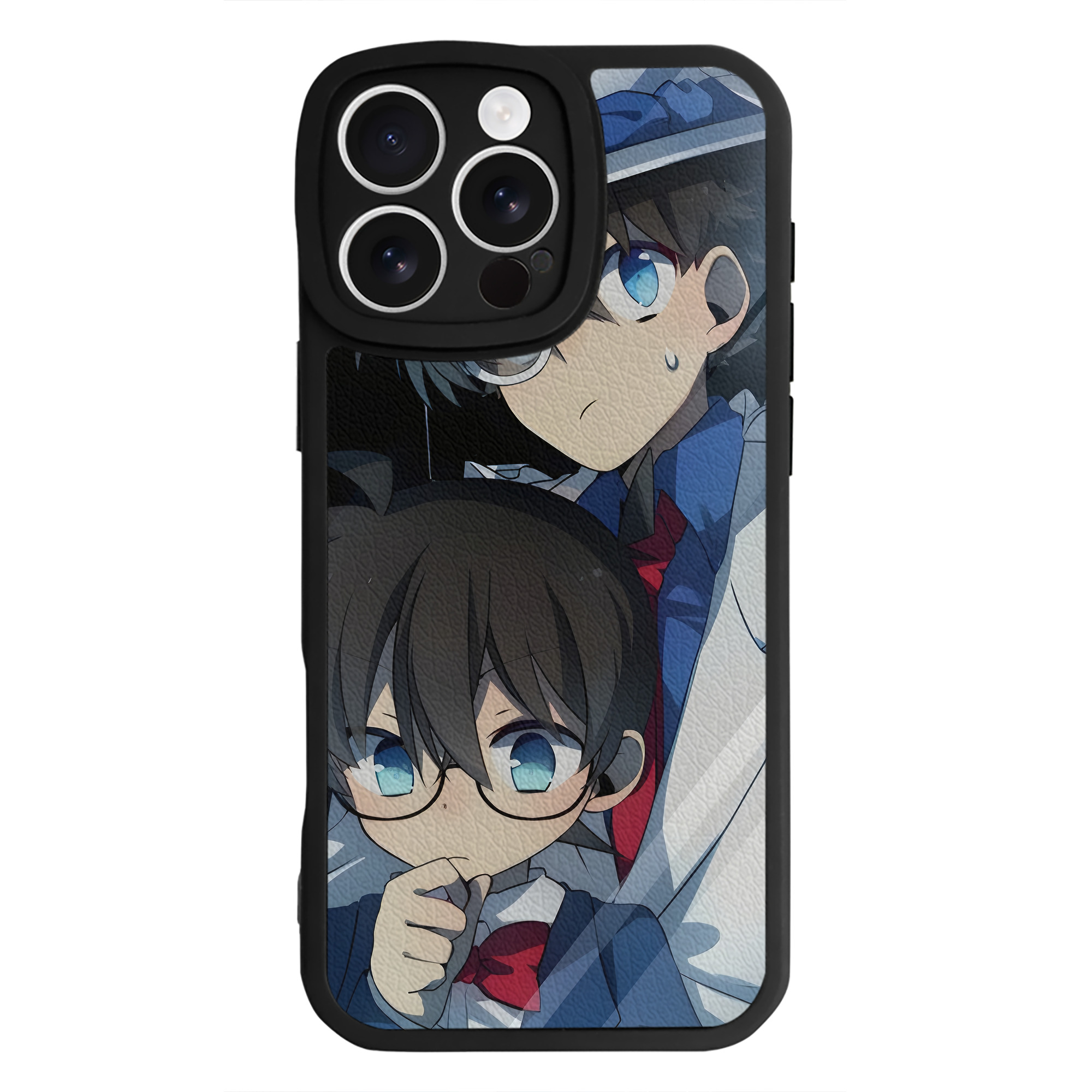 （画像用） 名探偵コナン Detective Conan 【iPhone 16シリーズ対応】シリコンスマホケース（レザー調） 材質：シリコン
